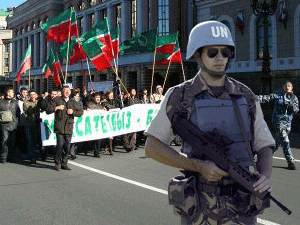 Лидеры «национально-освободительного движения» хотят видеть Татарстан отдельным государством, независимость которого обеспечивали бы вооруженные силы международных наблюдателей ООН