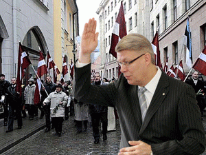 Президент Латвии Валдис Затлерс заявил, что 9 мая никогда в Латвии не будет праздником и что позиции латышского языка в стране ослабляются, а потому требуются дополнительные меры по укреплению позиций языка титульной нации