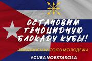 Cuba no esta sola! Евразийский союз молодёжи поддержал международную акцию в поддержку Кубы